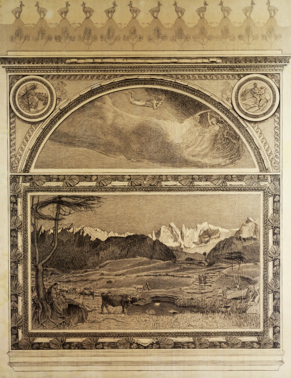 Studium do tryptyku Alp, Życie autorstwa Giovanni Segantini