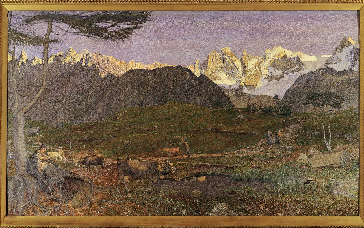 Szwajcaria, Saint Moritz, Tryptyk alpejski Life autorstwa Giovanni Segantini