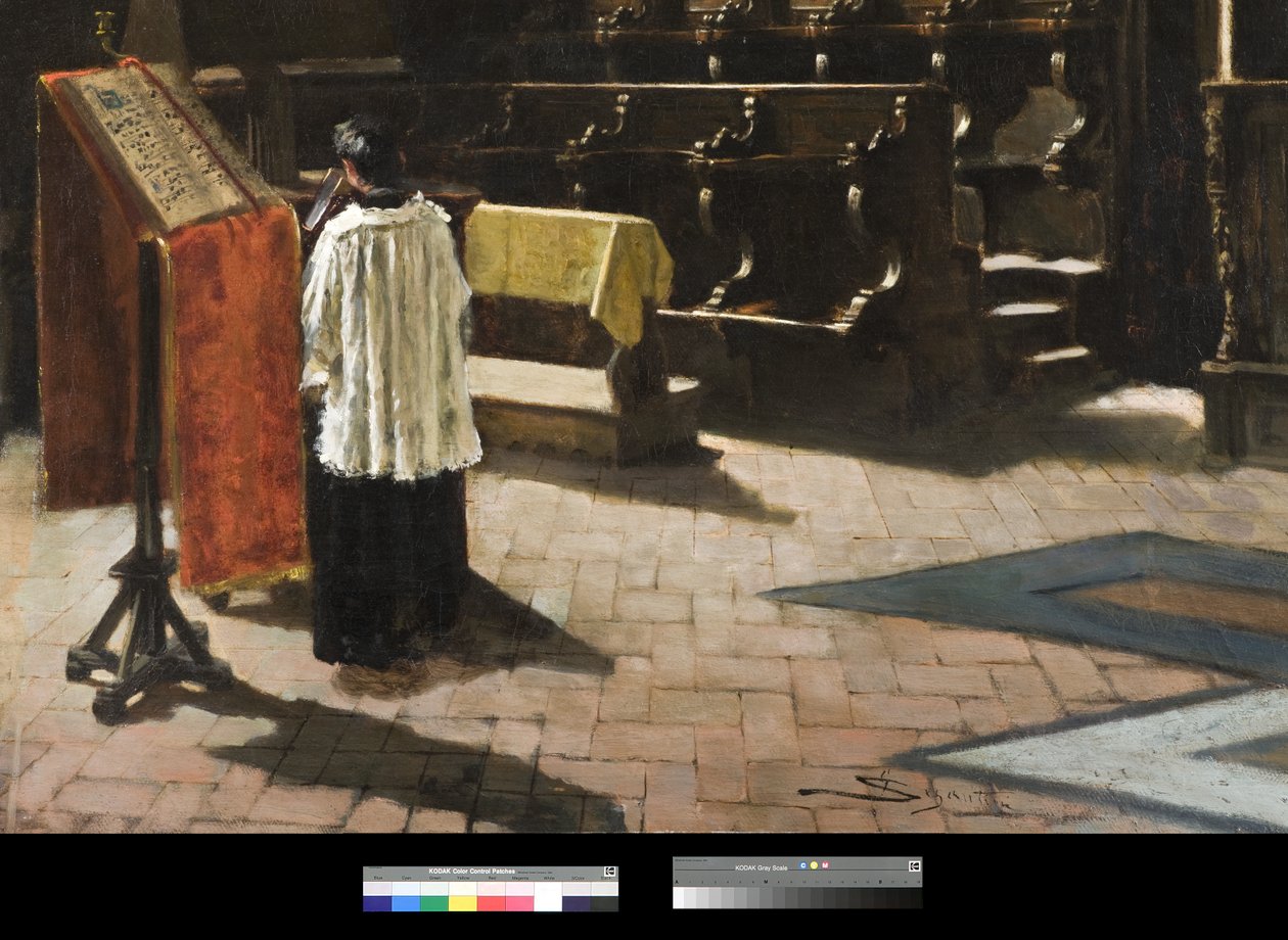 Chór kościoła Sant’Antonio w Mediolanie, 1879 r. autorstwa Giovanni Segantini