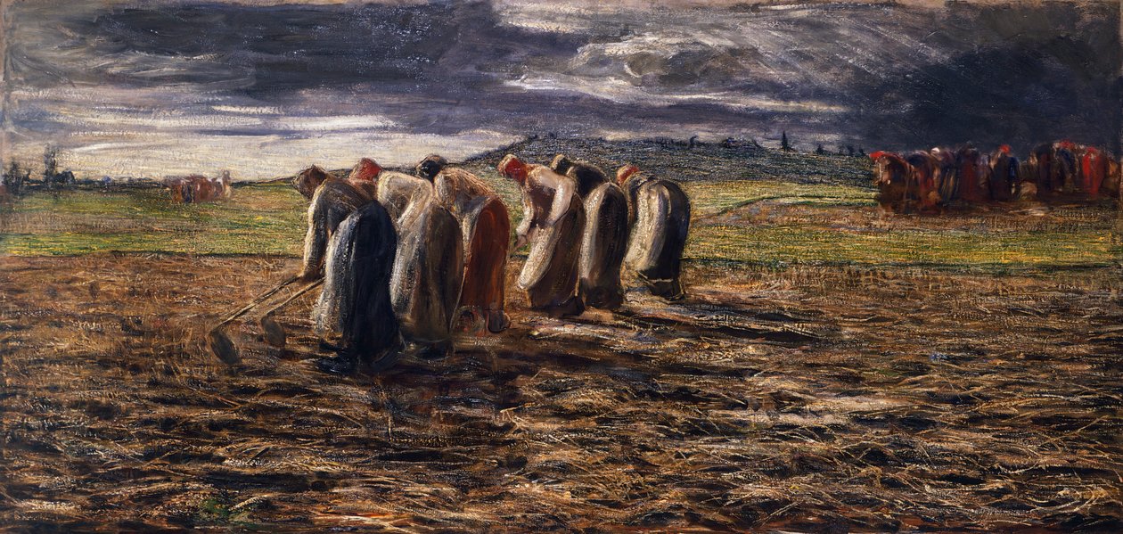 Żniwa ziemniaków, Giovanni Segantini (1858-1899) autorstwa Giovanni Segantini