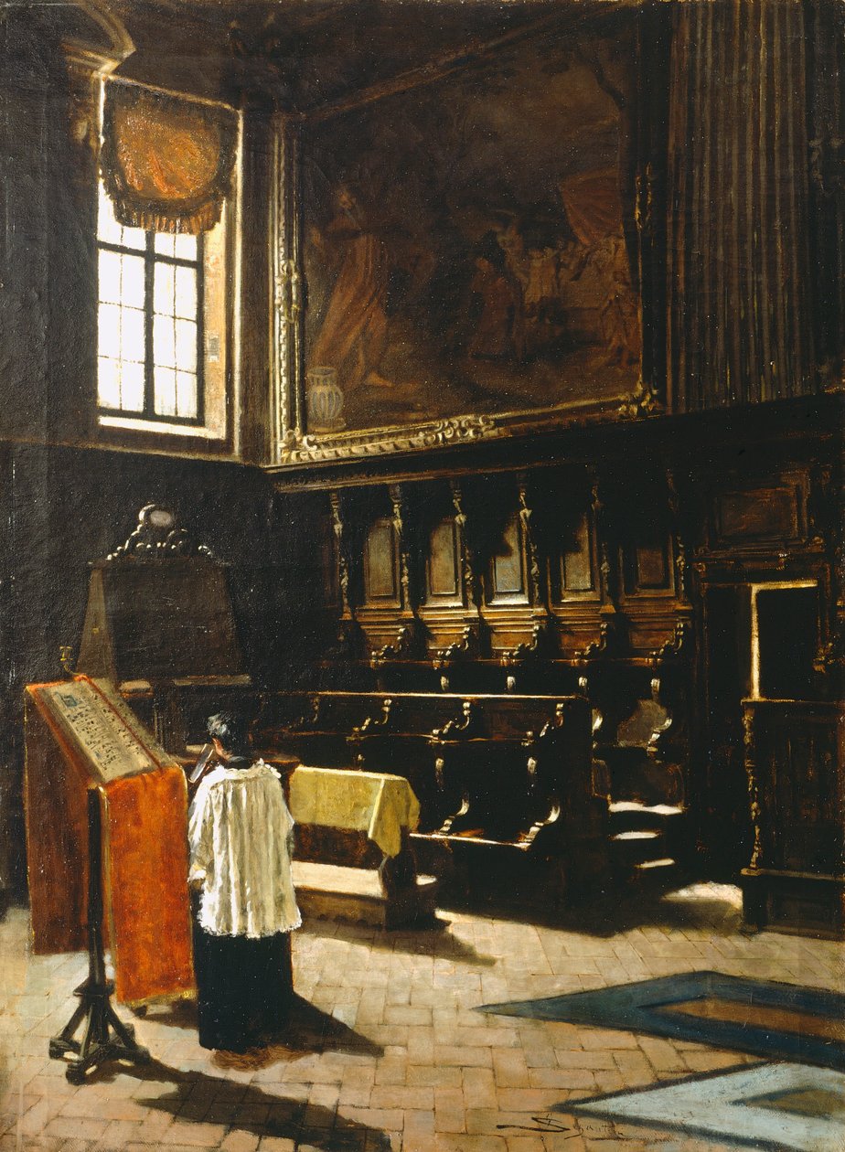 Chór kościoła św Antoniego w Mediolanie autorstwa Giovanni Segantini