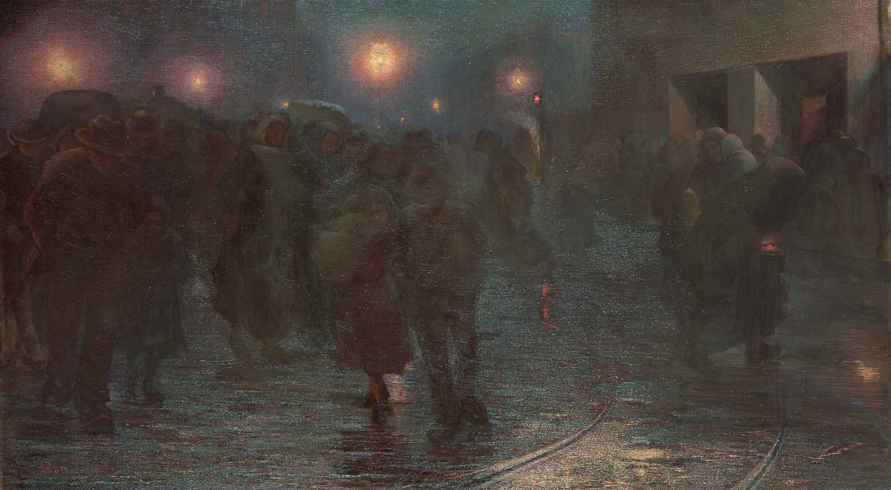 Grudzień: Świt robotników, 1897 autorstwa Giovanni Sottocornola