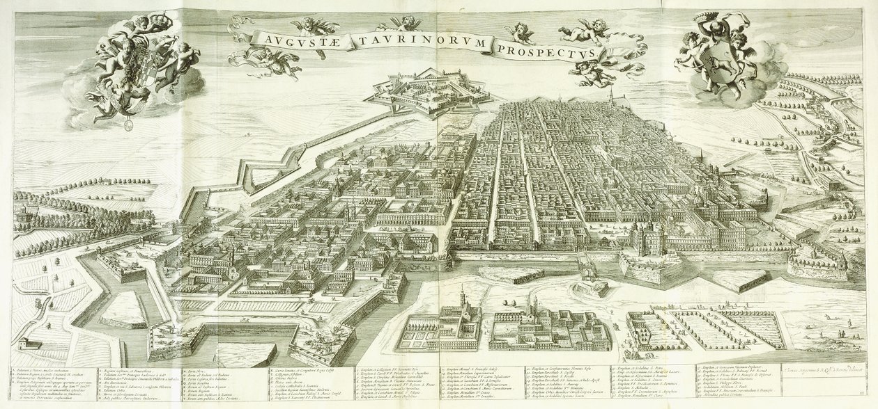Widok Turynu, 1672 autorstwa Giovanni Tommaso Borgonio