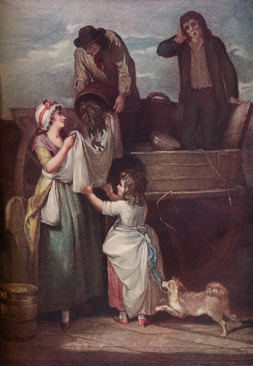 Cries of London: Fresh Gathered Peas Young Hastings, 1795, 1917 autorstwa Giovanni Vendramini