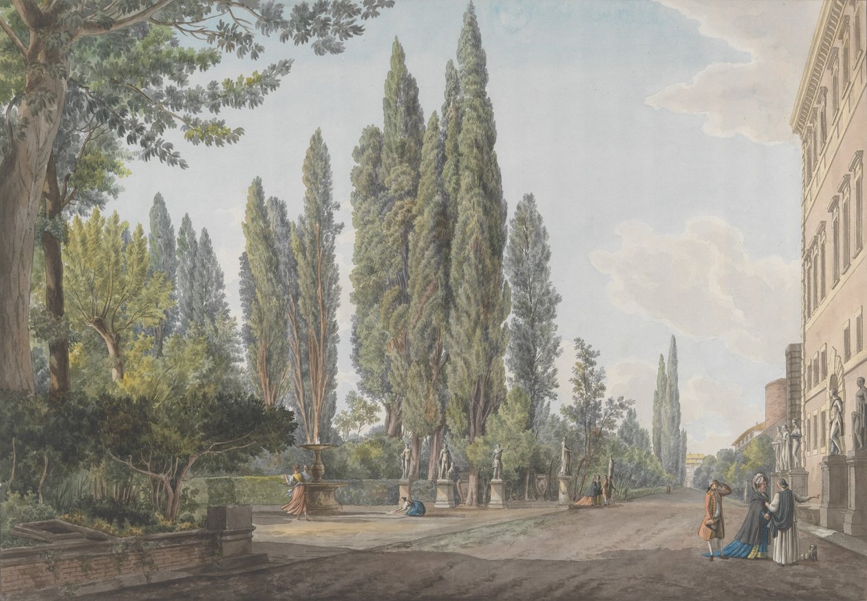 Willa Montalto Negroni, ca. 1780. Twórcy: Giovanni Volpato, Louis Ducros. autorstwa Giovanni Volpato, Louis Ducros