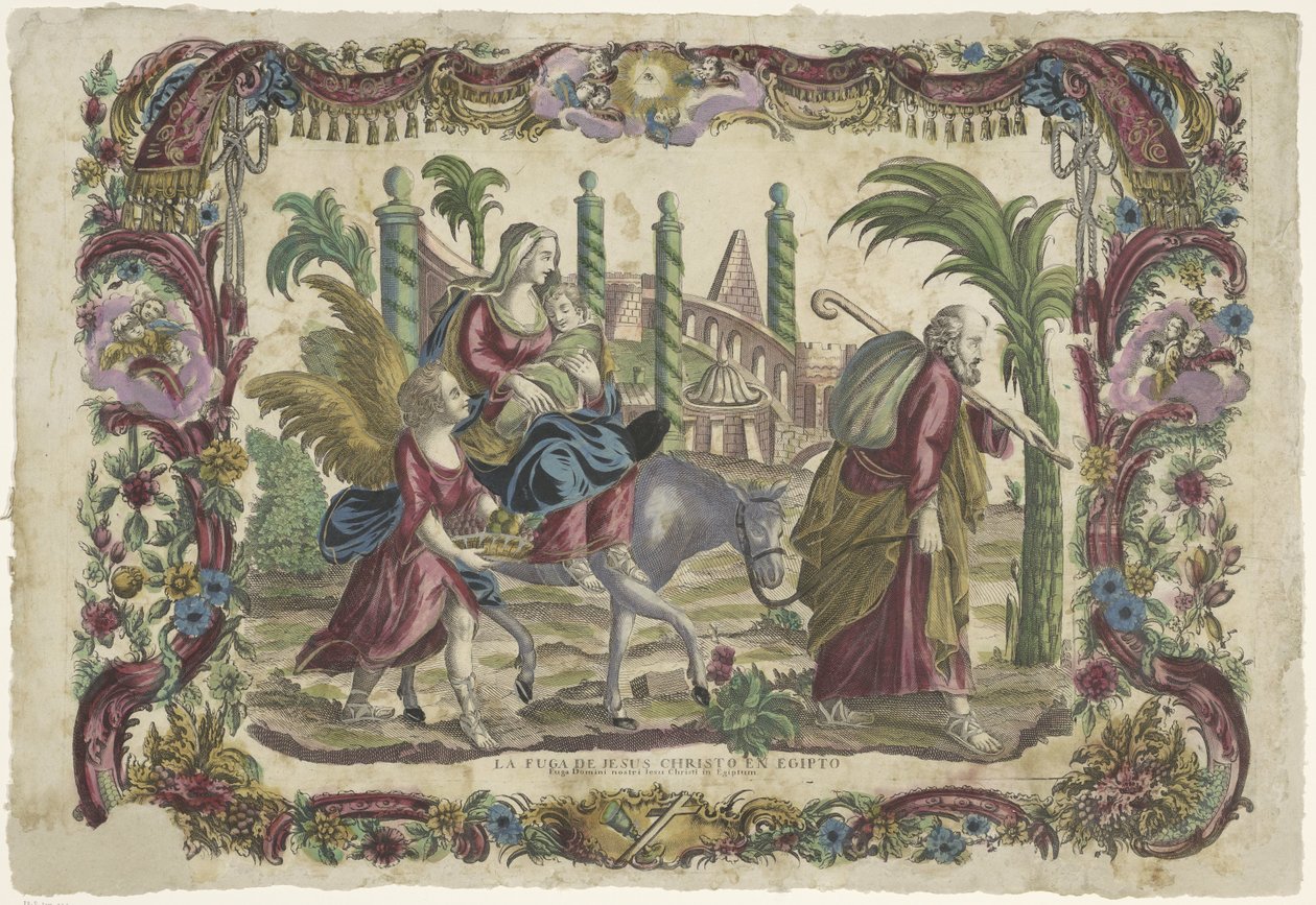 W locie do Egiptu La fuga de Jesus Christo en Egypto / Ucieczka Pana naszego Jezusa Chrystusa do Egiptu (tytuł na obiekcie) autorstwa Giovanni Volpato (possibly)
