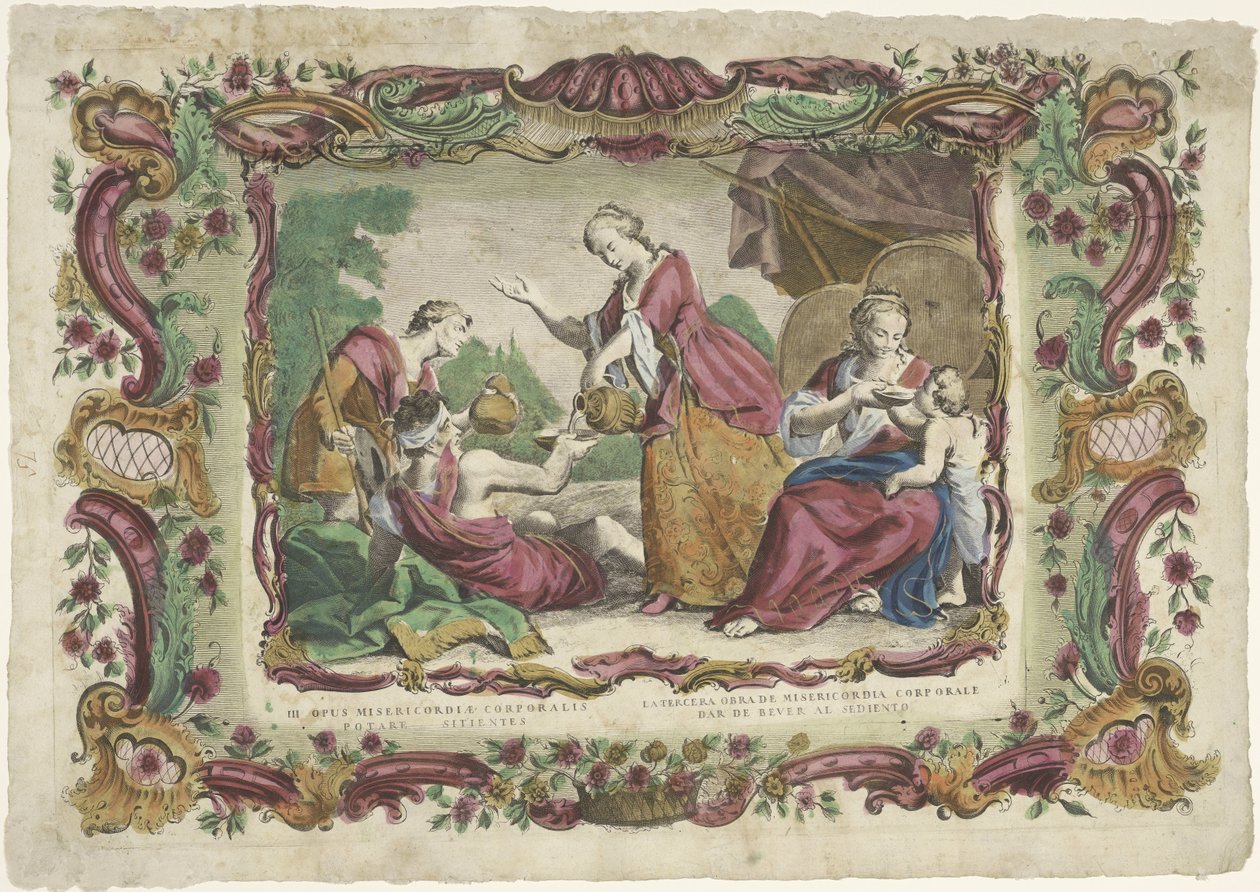 Lawenda z Dorstigenu III. dzieło miłosierdzia wobec ciała / Późniejsze dzieło miłosierdzia wobec ciała (...) (tytuł o przedmiocie) De spirituele werken van barmhartigheid (tytuł serii) autorstwa Giovanni Volpato