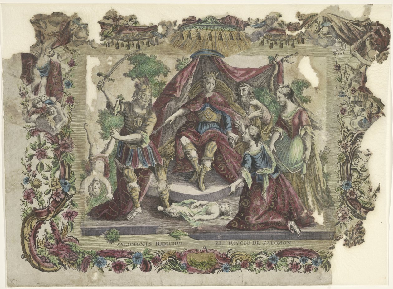 Het orde van Solomon Wyrok Salomona / El juycio de Salomon (tytuł na przedmiocie) autorstwa Giovanni Volpato