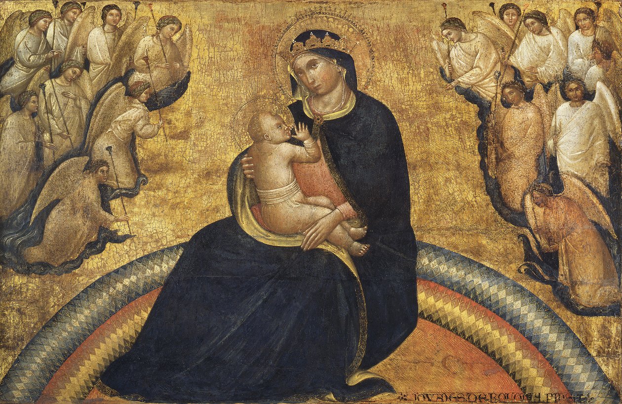Madonna z Dzieciątkiem i Aniołami, 1370-77 autorstwa Giovanni da Bologna