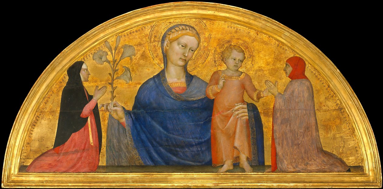 Madonna z Dzieciątkiem z Darczyńcami, ca. 1365. autorstwa Giovanni da Milano