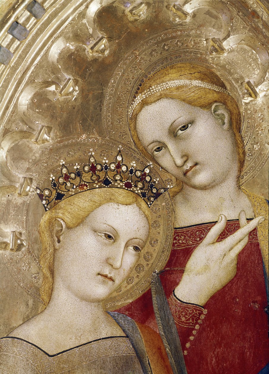 Święta Katarzyna i Święta Łucja - Olej na drewnie autorstwa Giovanni da Milano