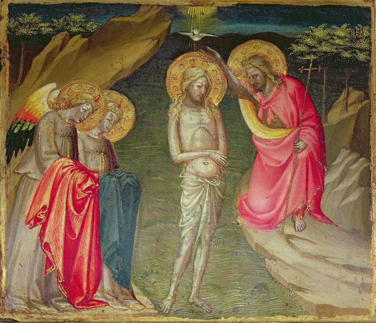Chrzest Chrystusa (olej na panelu) autorstwa Giovanni dal (attr. to) Ponte