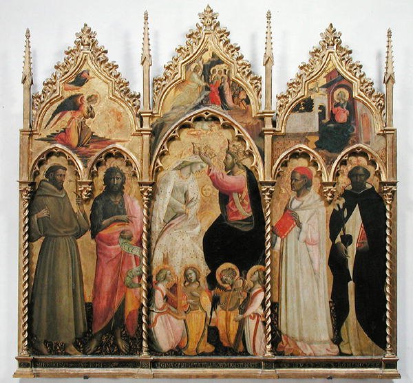 Koronacja Najświętszej Marii Panny ze świętymi, ok. 1420 (tempera na desce) autorstwa Giovanni dal Ponte