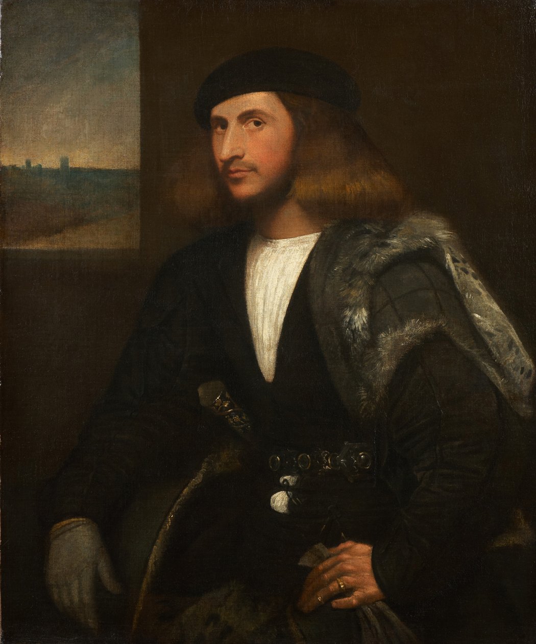 Portret szlachcica weneckiego (olej na płótnie) autorstwa Giovanni de Busi Cariani