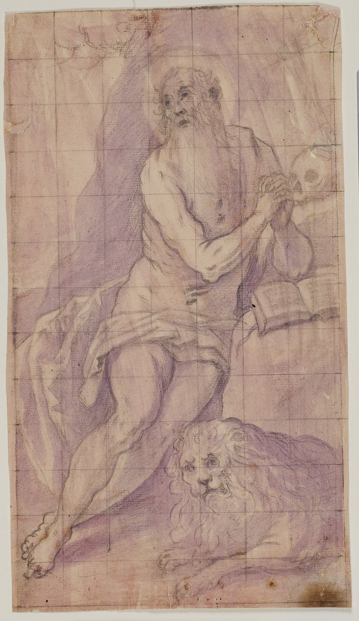 Św. Hieronim na pustyni autorstwa Giovanni de Vecchi