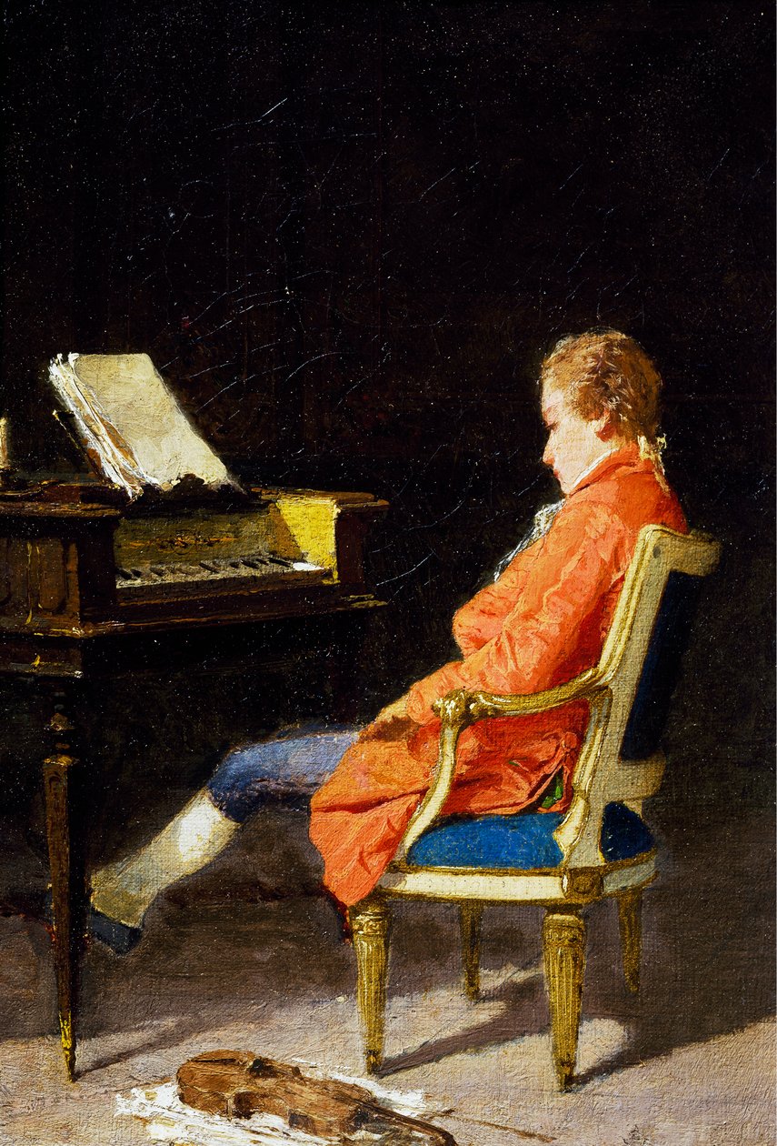 Portret Wolfganga Amadeusza Mozarta (1756-1791) autorstwa Giovanni del Re