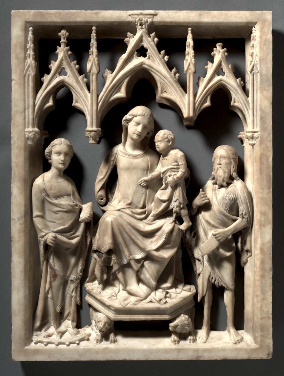 Madonna z Dzieciątkiem ze świętymi Katarzyną i Janem Chrzcicielem, ok. 1930 1340-1350. autorstwa Giovanni di Agostino