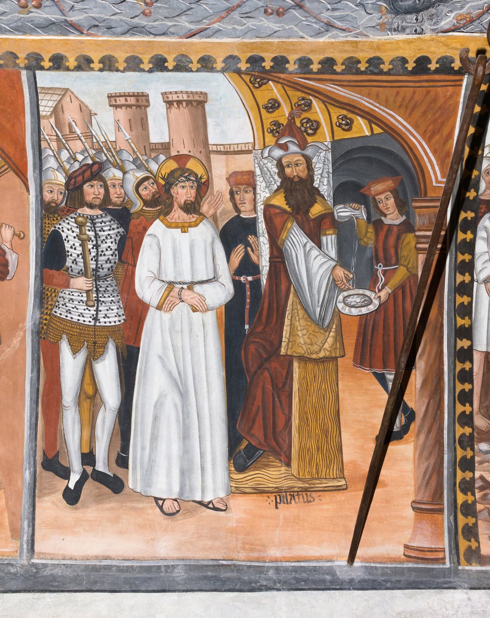 Opowieści o Męce Pańskiej: Piłat skazuje Jezusa i umywa ręce autorstwa Giovanni di Cherasco Botoneri