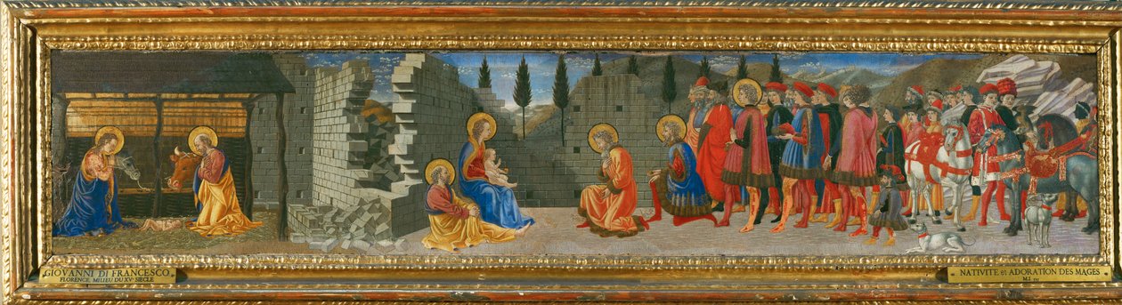 Narodzenie i adoracja Trzech Króli. M. I. 523 ... autorstwa Giovanni di Francesco