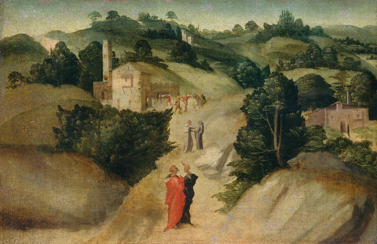 Sceny z legendy, prawdopodobnie ok. 15151520. autorstwa Giovanni di Lorenzo Larciani