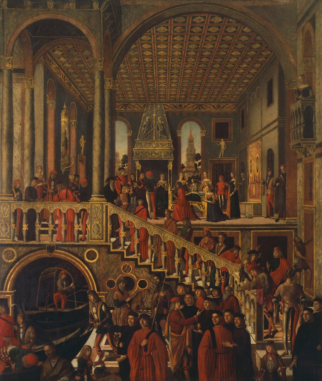 Cudowne uzdrowienie córki Benvegnudo autorstwa Giovanni di Niccolo Mansueti