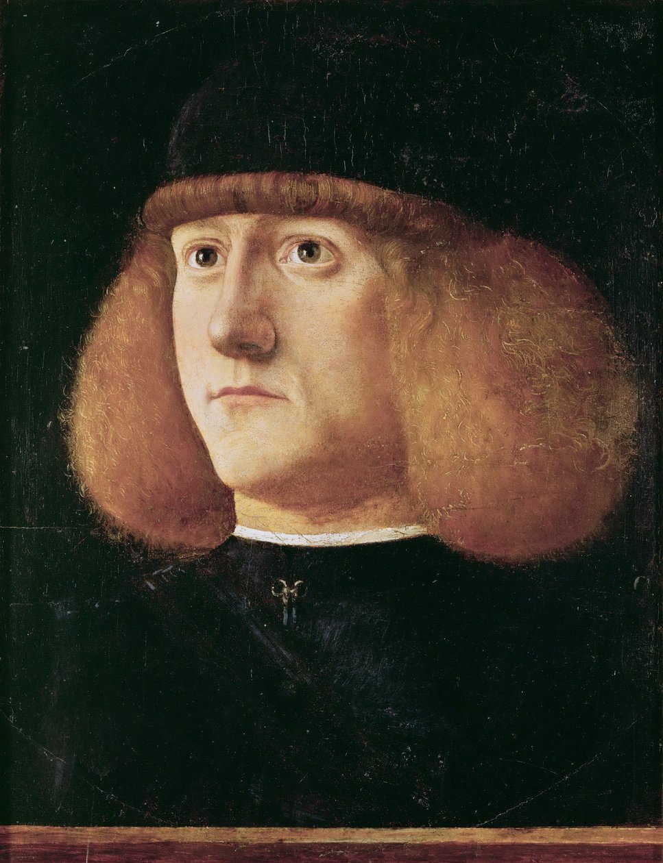 Renesans : Portret młodzieńca par Mansueti, Giovanni di Niccolo (ok. 1465-1527), ok. 201 1500. Olej na drewnie, 29,7x22,3. Muzeum Historii Sztuki, Wiedeń autorstwa Giovanni di Niccolo Mansueti