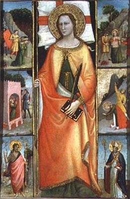 Św. Reparata, ze scenami męczeństwa i śś. Jan Chrzciciel i Mikołaj (tempera na panelu) autorstwa Giovanni di Niccolo del Biondo