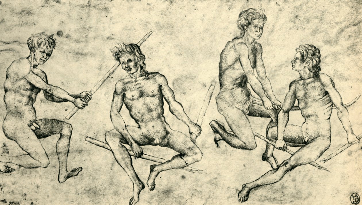 Czterech nagich mężczyzn, połowa końca XV wieku, 1943. autorstwa Giovanni di Paolo