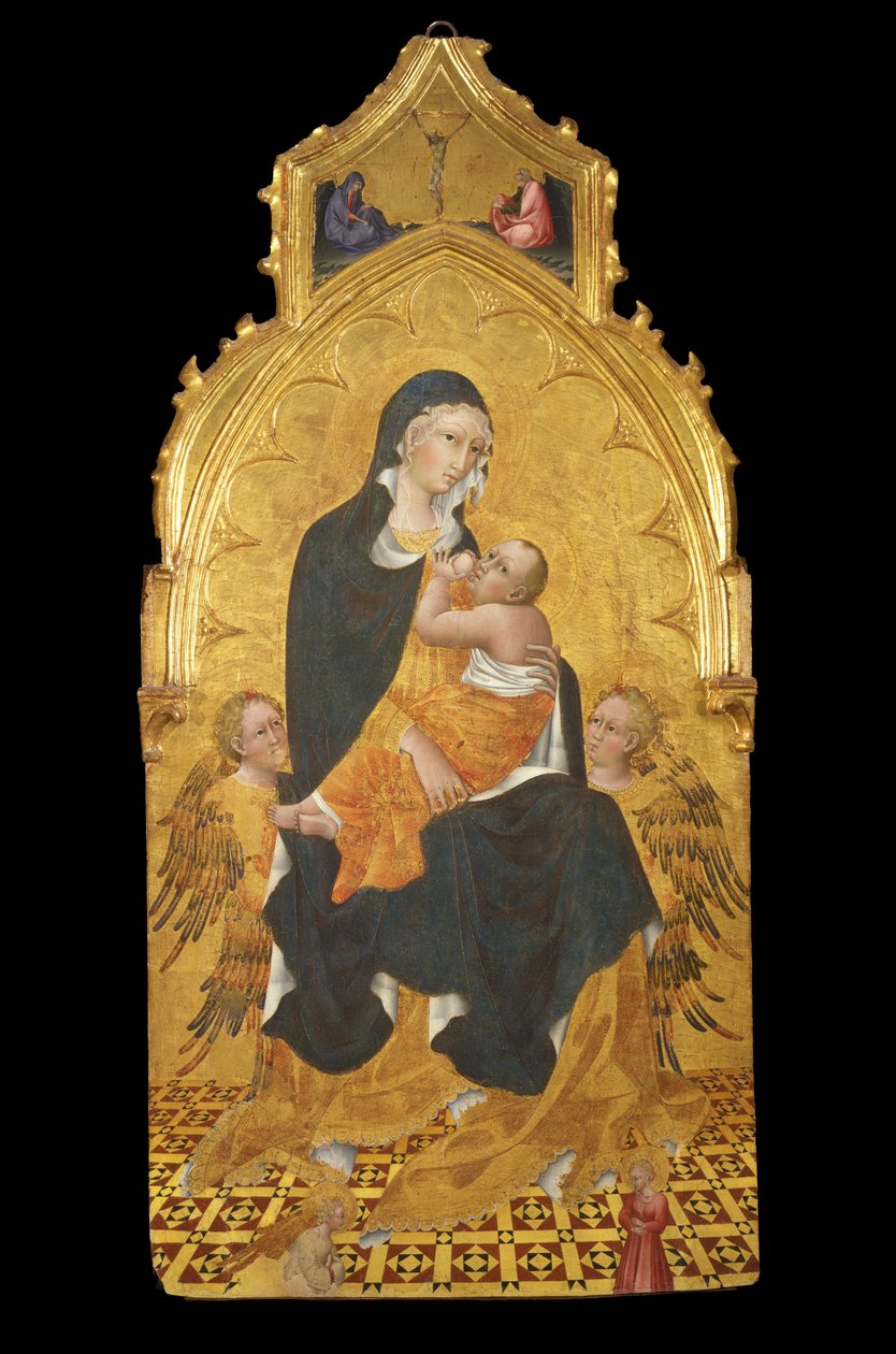 Madonna z Dzieciątkiem i Aniołami; zwiastowanie autorstwa Giovanni di Paolo