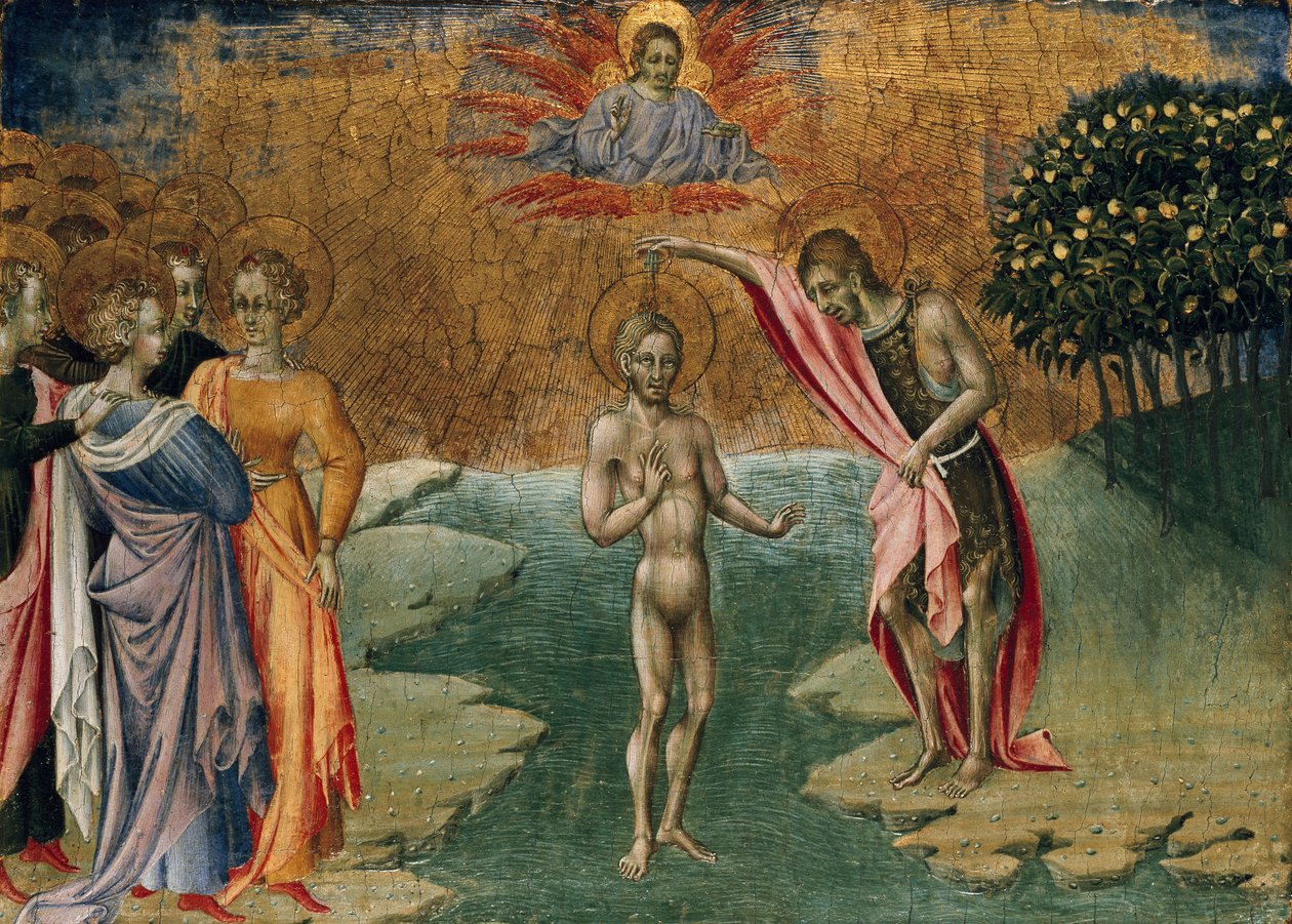Chrzest Chrystusa, ok. 1460 autorstwa Giovanni di Paolo