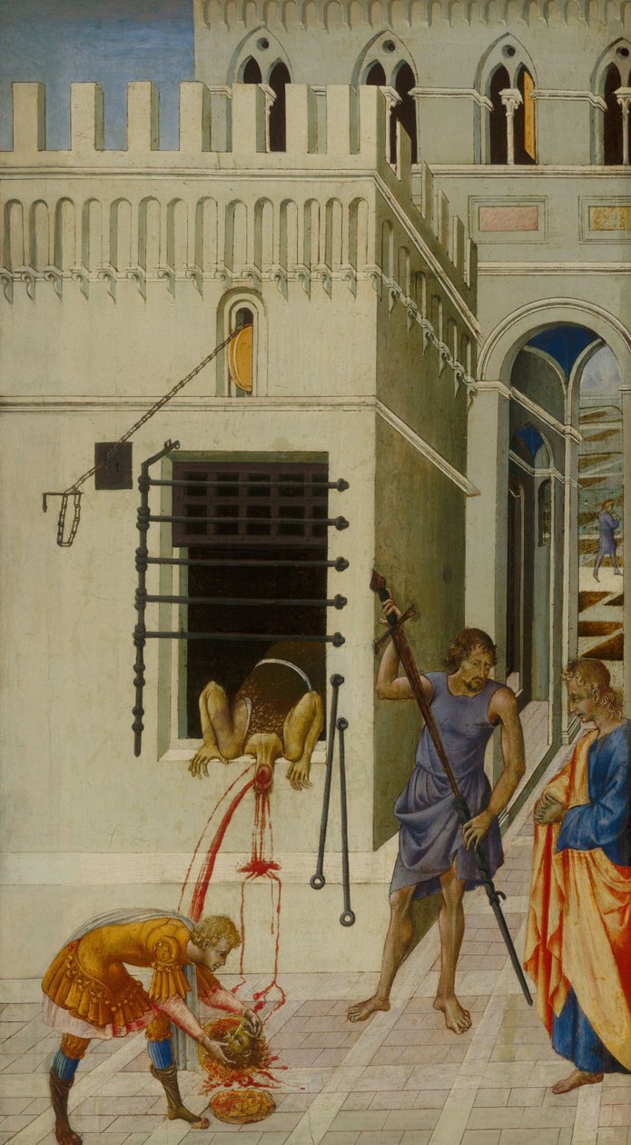 Ścięcie św. Jana Chrzciciela, 1455-1460 autorstwa Giovanni di Paolo
