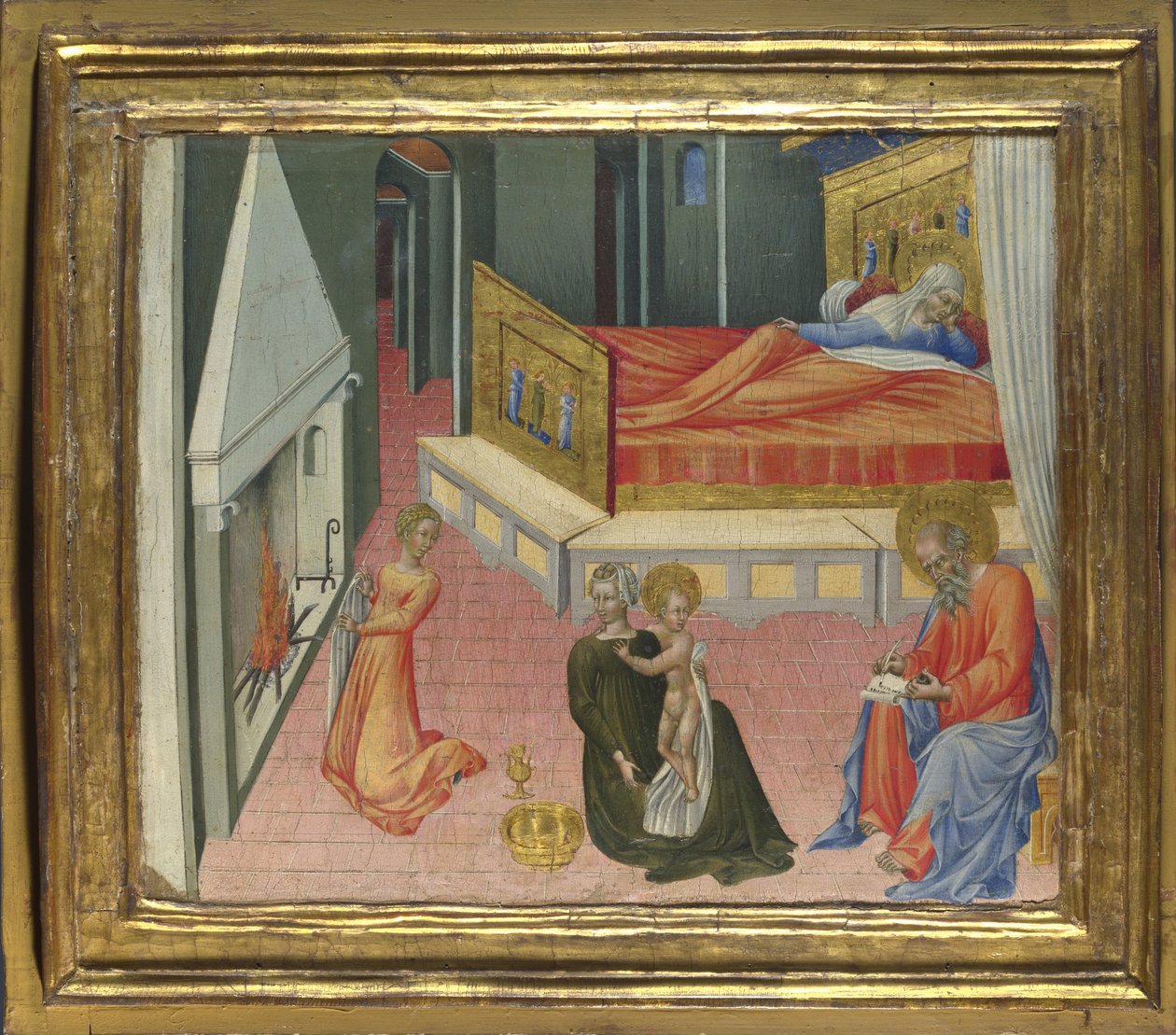 Narodziny św. Jana Chrzciciela Panel Predella, 1454 autorstwa Giovanni di Paolo