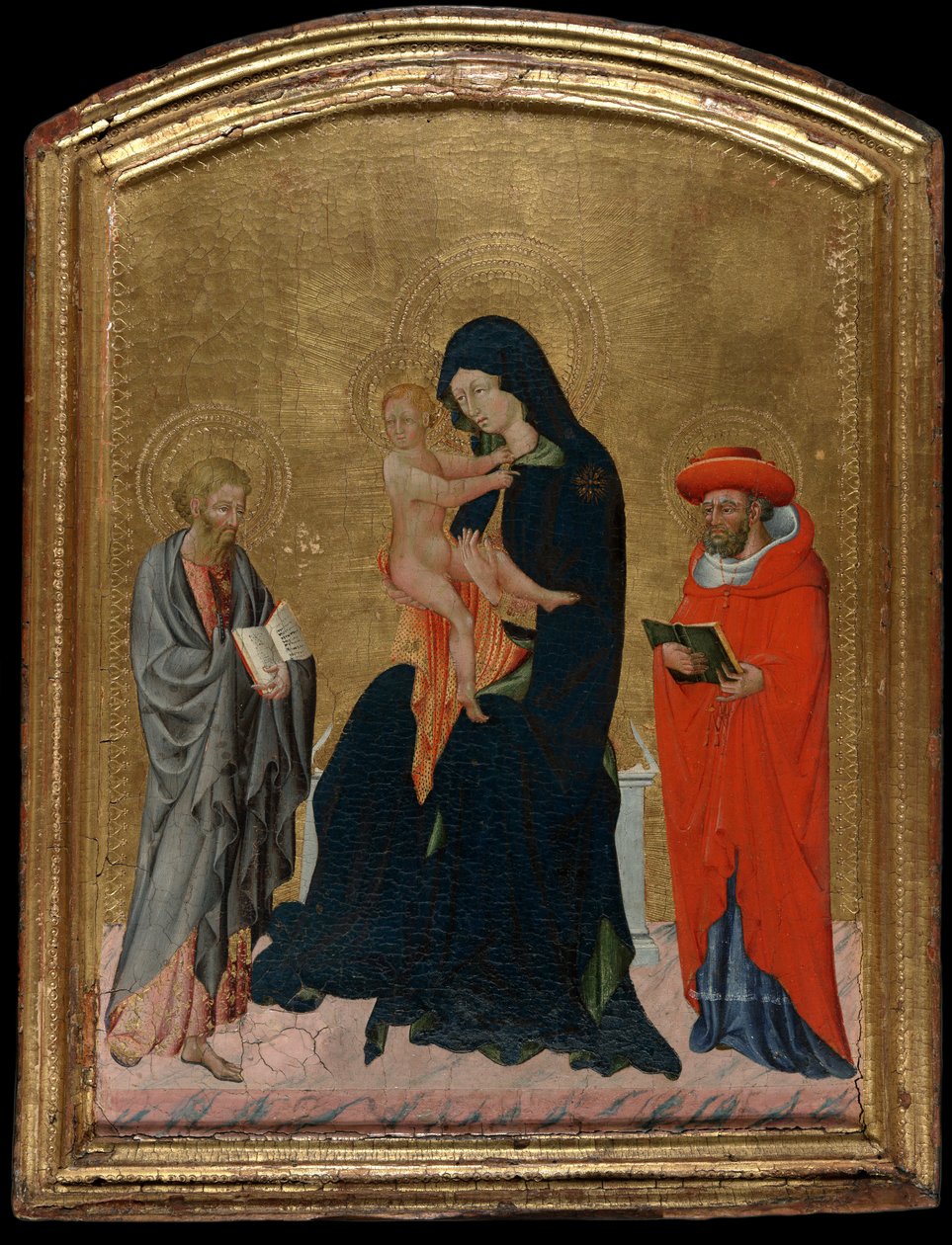 Dziewica z Dzieciątkiem ze świętymi Hieronimem i Bartłomiejem autorstwa Giovanni di Paolo