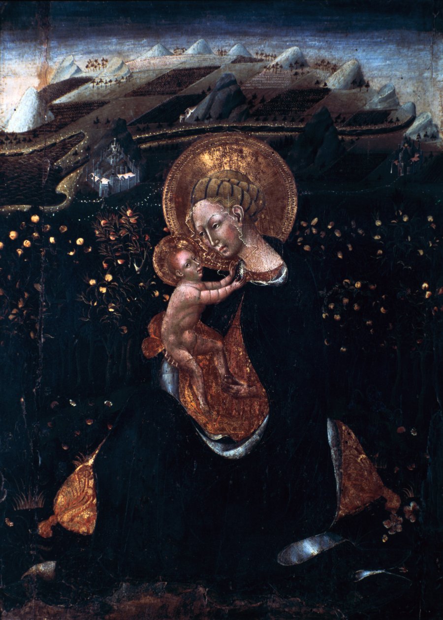 Dziewica Pokory, XV wiek autorstwa Giovanni di Paolo