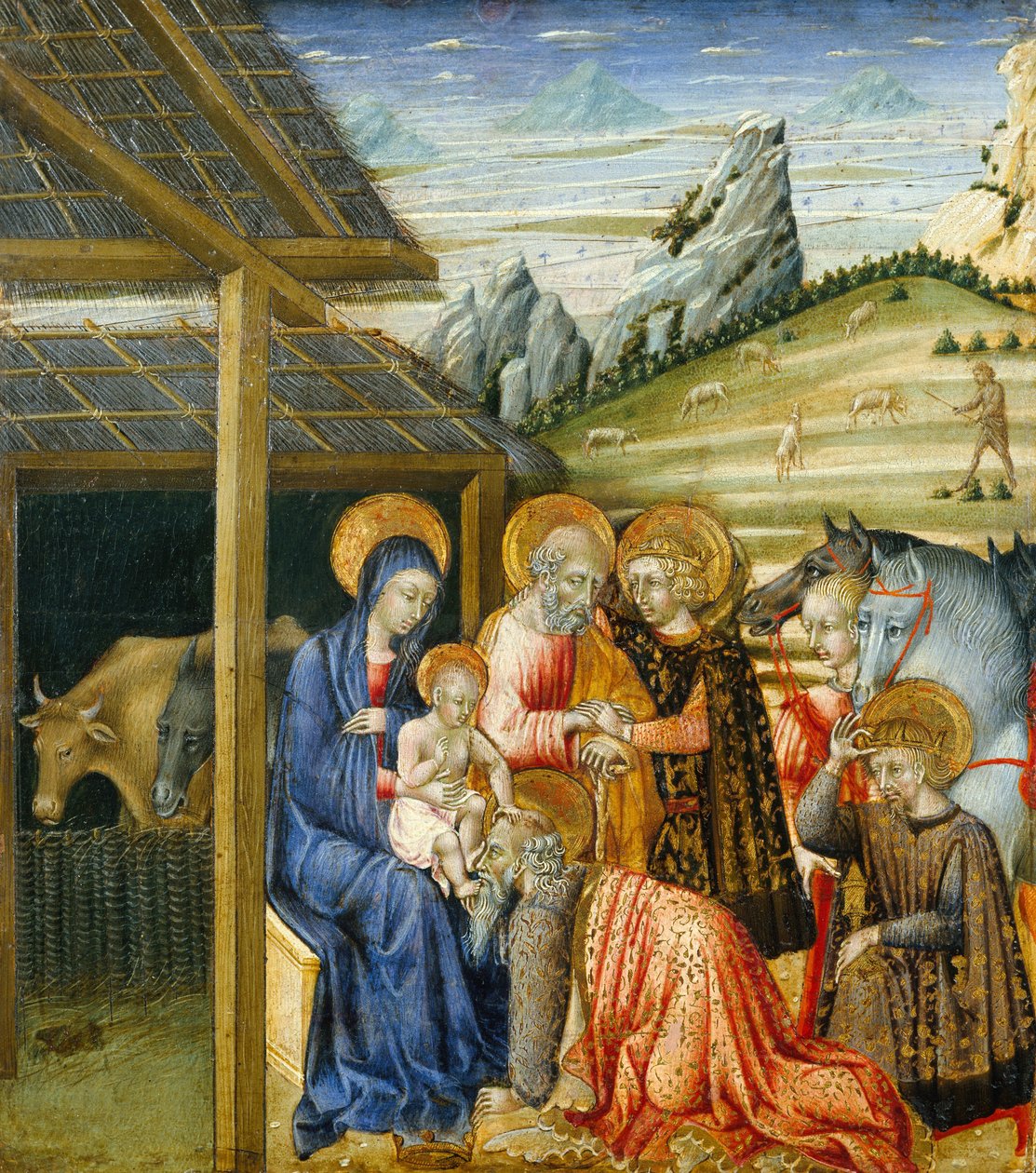 Adoracja Trzech Króli, ok. 1460 autorstwa Giovanni di Paolo di Grazia