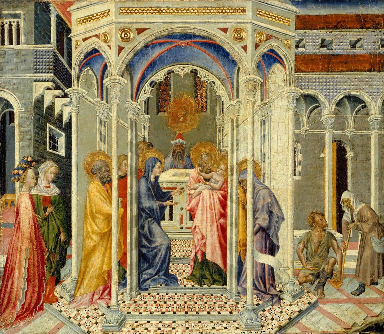Ofiarowanie Chrystusa w świątyni, ok. 1435 autorstwa Giovanni di Paolo di Grazia