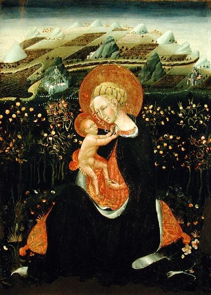Madonna Pokory, ok. 1450-60 (tempera na panelu) autorstwa Giovanni di Paolo di Grazia