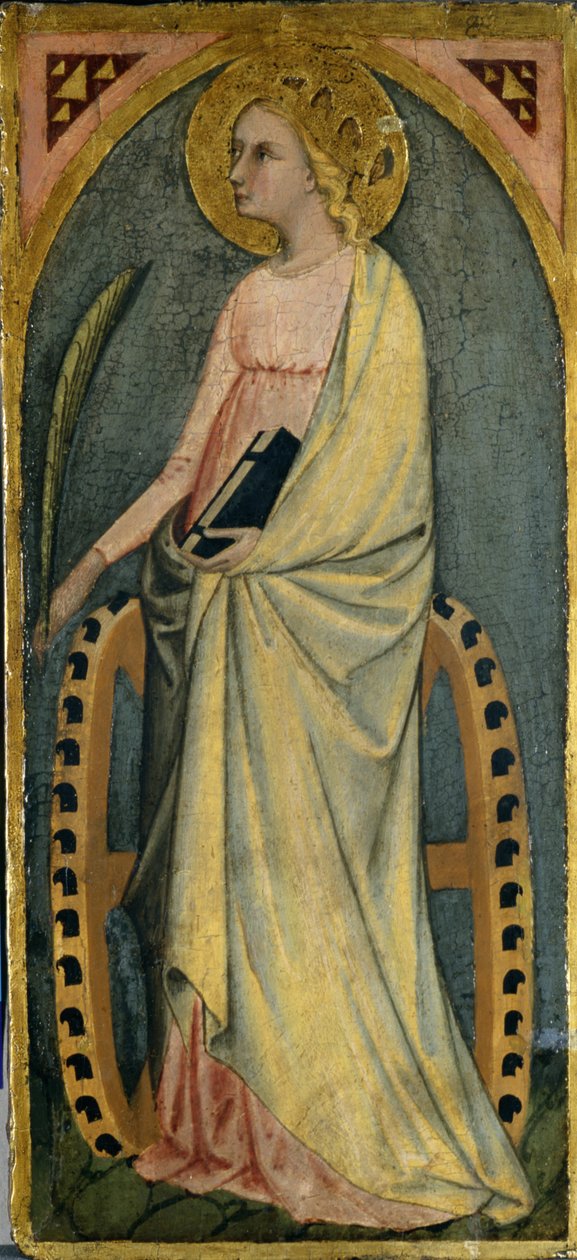 Św. Katarzyna, ok. 1400 (tempera na drewnie topoli) autorstwa Giovanni di Paolo di Grazia