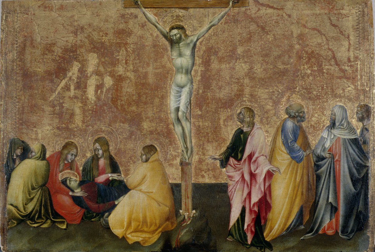 Ukrzyżowanie Chrystusa, ok. 1445 (tempera na drewnie topoli) autorstwa Giovanni di Paolo di Grazia