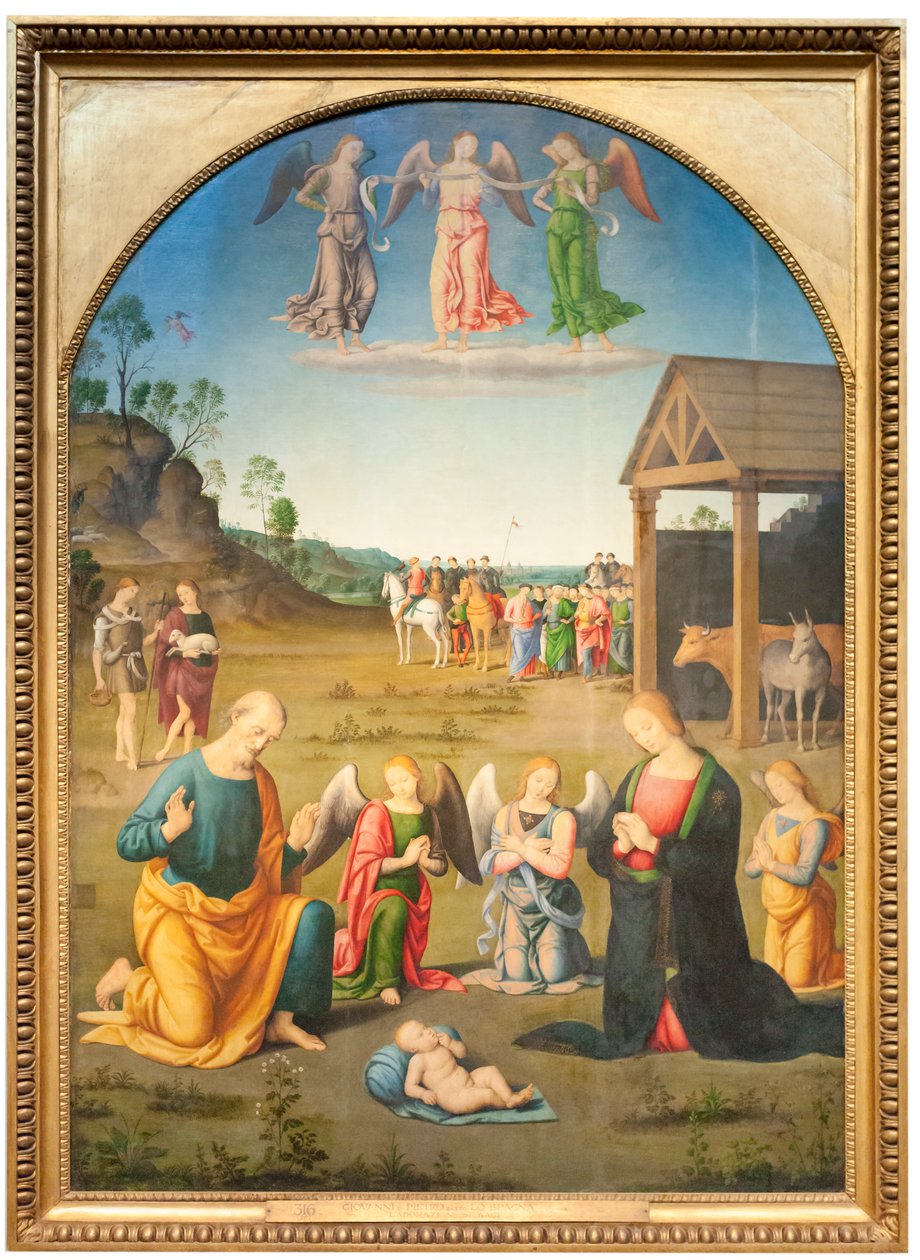 Pokłon Trzech Króli (olej na drewnie) autorstwa Giovanni di Pietro (c.1450 1529)