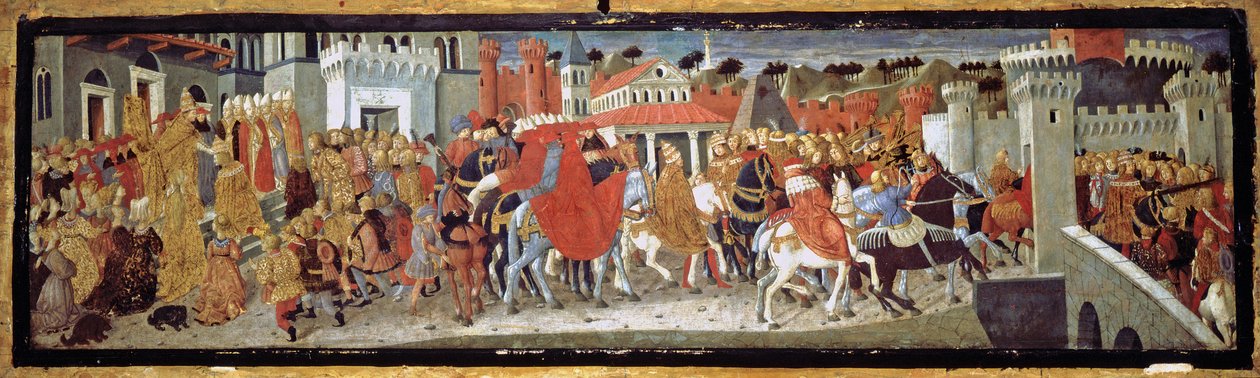 Fryderyk III i Leonora Portugalii w Rzymie, 1452 autorstwa Giovanni di Ser Giovanni,
