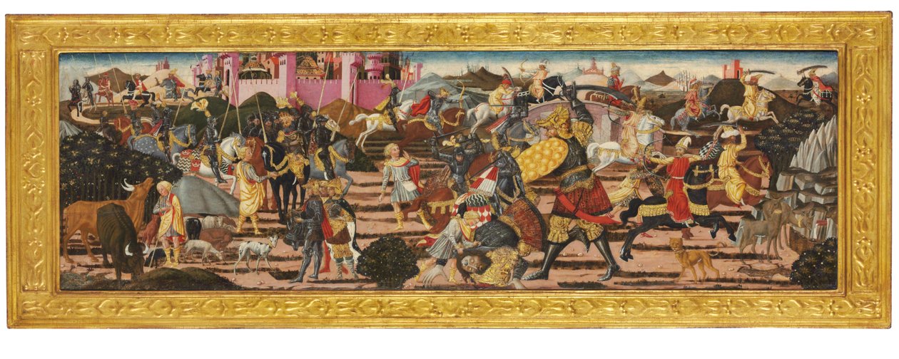 Zabicie Goliata, od frontu kasetonu autorstwa Giovanni di Ser Giovanni Scheggia