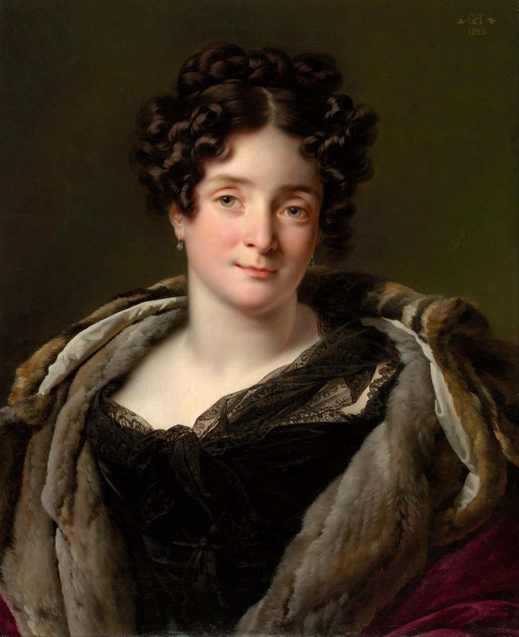 Madame Jacques-Louis-Étienne Reizet Colette-Désirée-Thérèse Godefroy, 1782-1850, 1823. autorstwa Girodet de Roucy Trioson