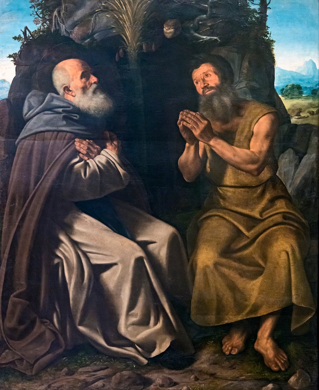 Antoniego Wielkiego i Pawła z Teb autorstwa Girolamo Savoldo
