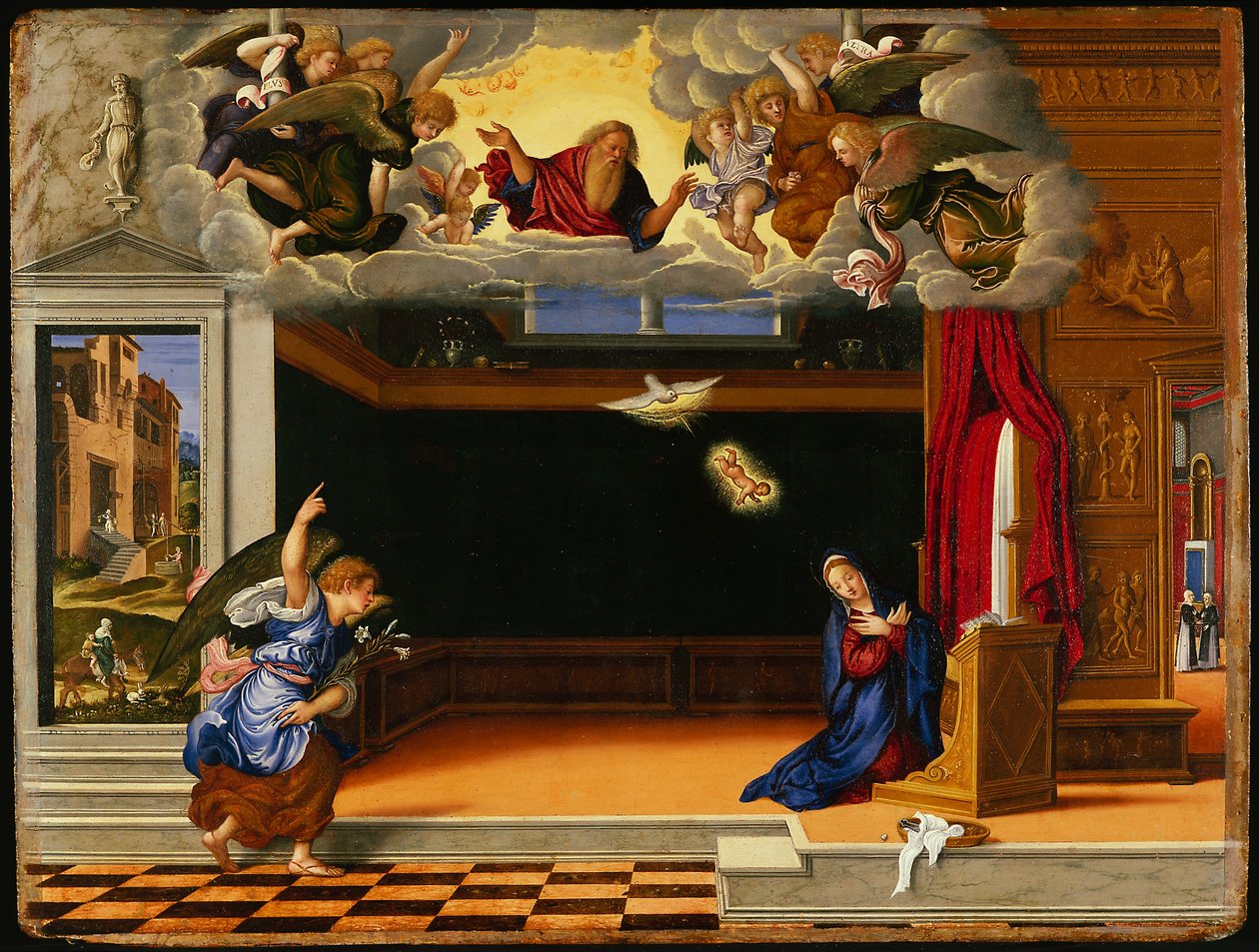 Zwiastowanie, ok. 1540 autorstwa Girolamo Da Santa Croce