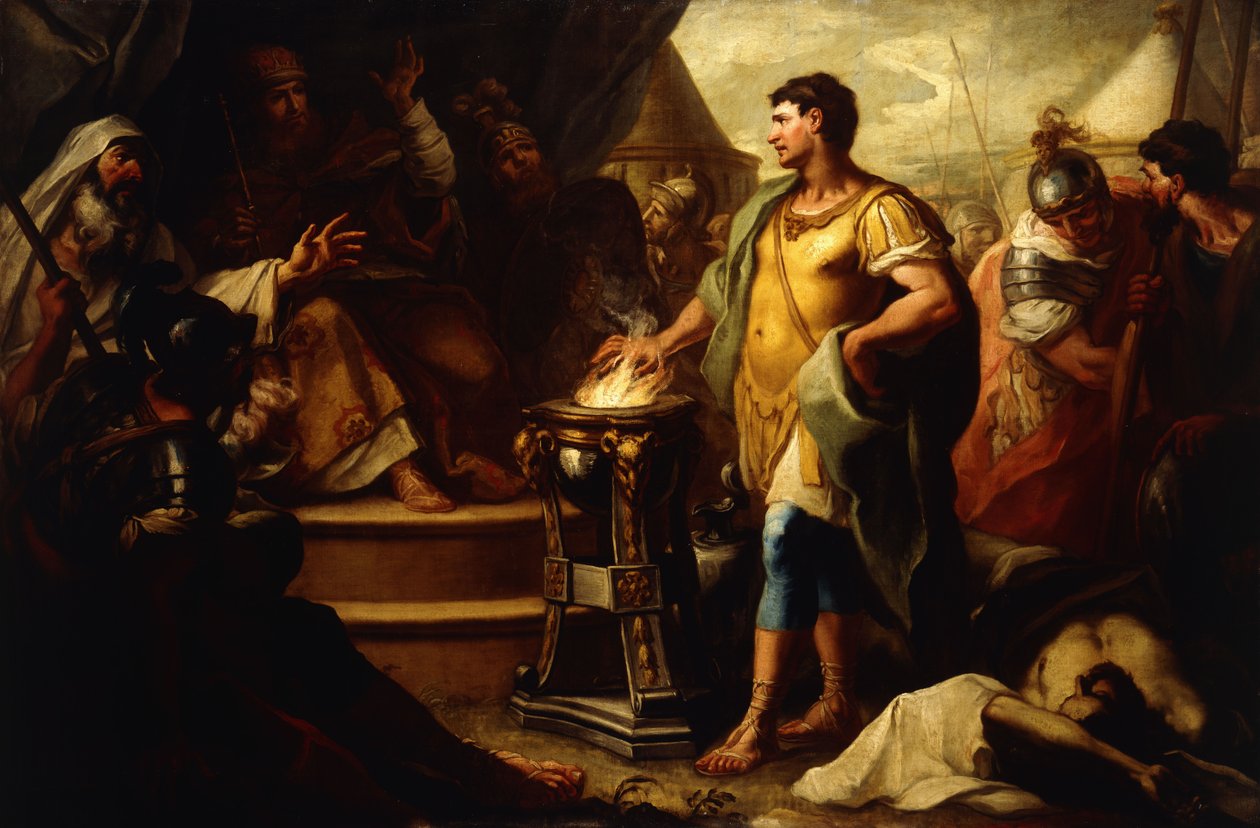 Mucius Scaevola autorstwa Girolamo Brusaferro