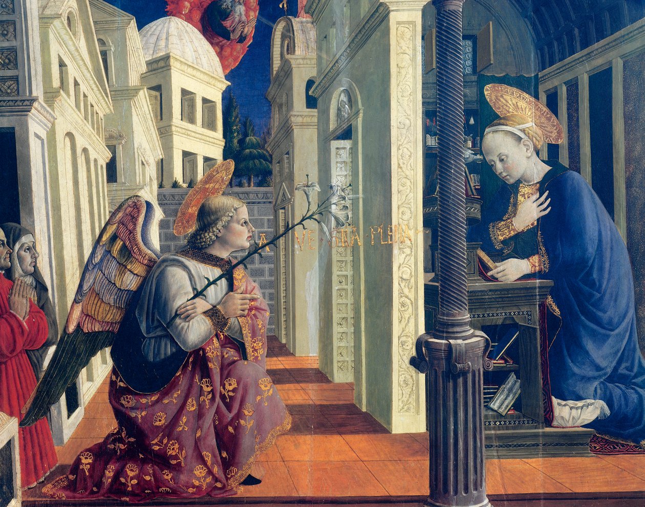 Zwiastowanie autorstwa Girolamo di Giovanni z Camerino (ok. 1449-1473), detal, ok. 1460 r. autorstwa Girolamo Giovanni
