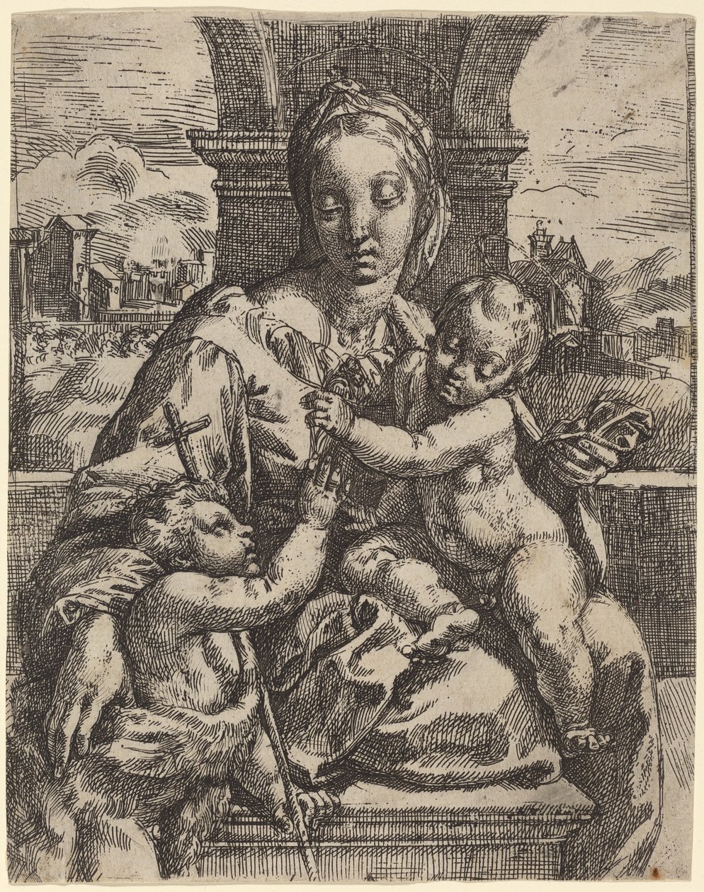 Madonna Aldobrandini autorstwa Girolamo Imperiale I after Raphael