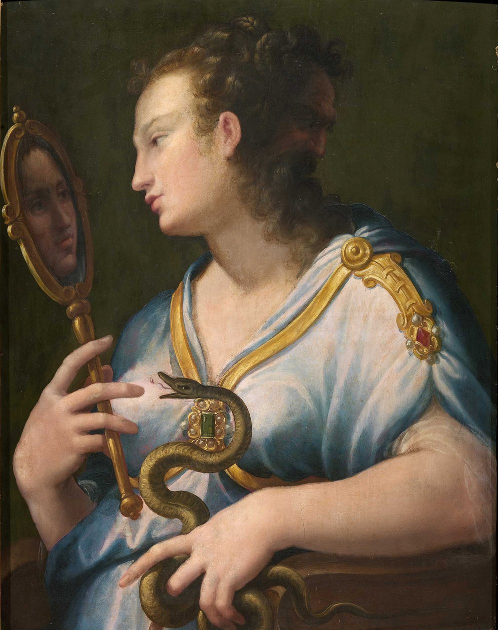 Allegorie de la prudence - Alegoria Prudence par Macchietti, Girolamo (ok. 1535-1592). Olej na płótnie, format : 71x57, , Kolekcja prywatna autorstwa Girolamo Macchiatti