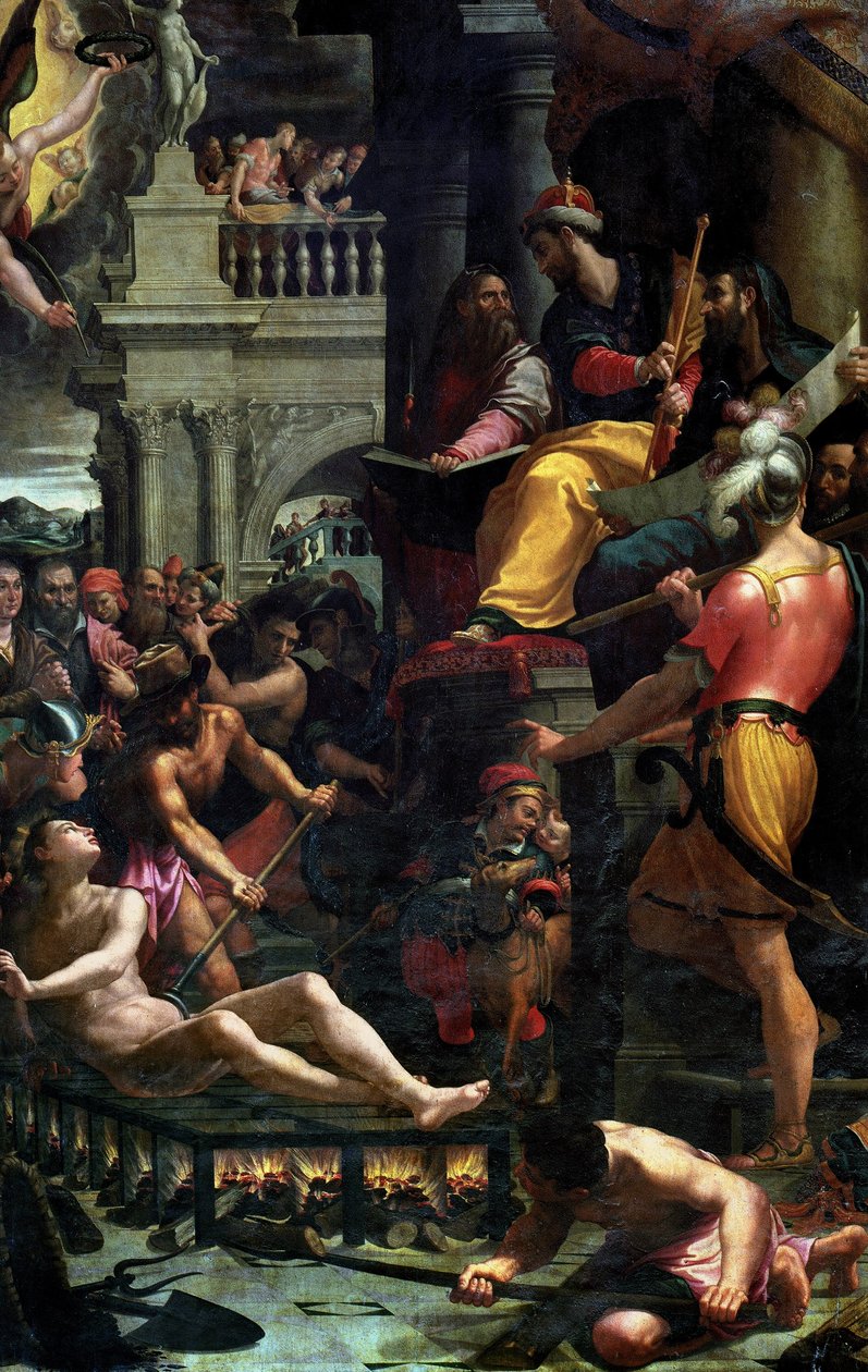 Męczeństwo św. Wawrzyńca, 1573 autorstwa Girolamo Macchietti